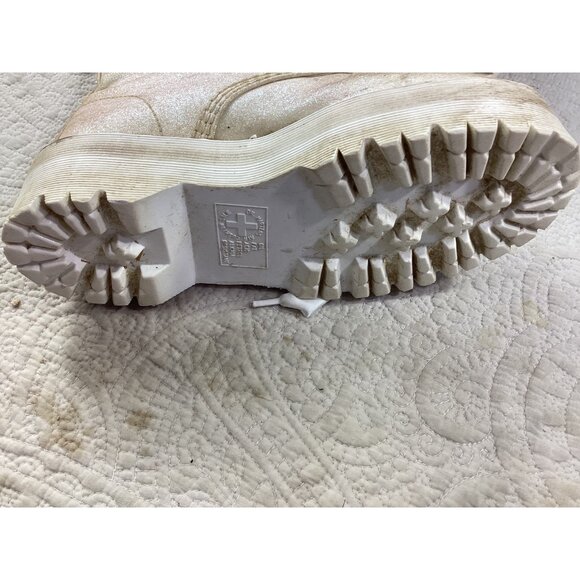 Dr. Doc Martens Womens Molly Glitter Platform Boots W/ White Satin Laces*size 6 - Picture 14 of 16